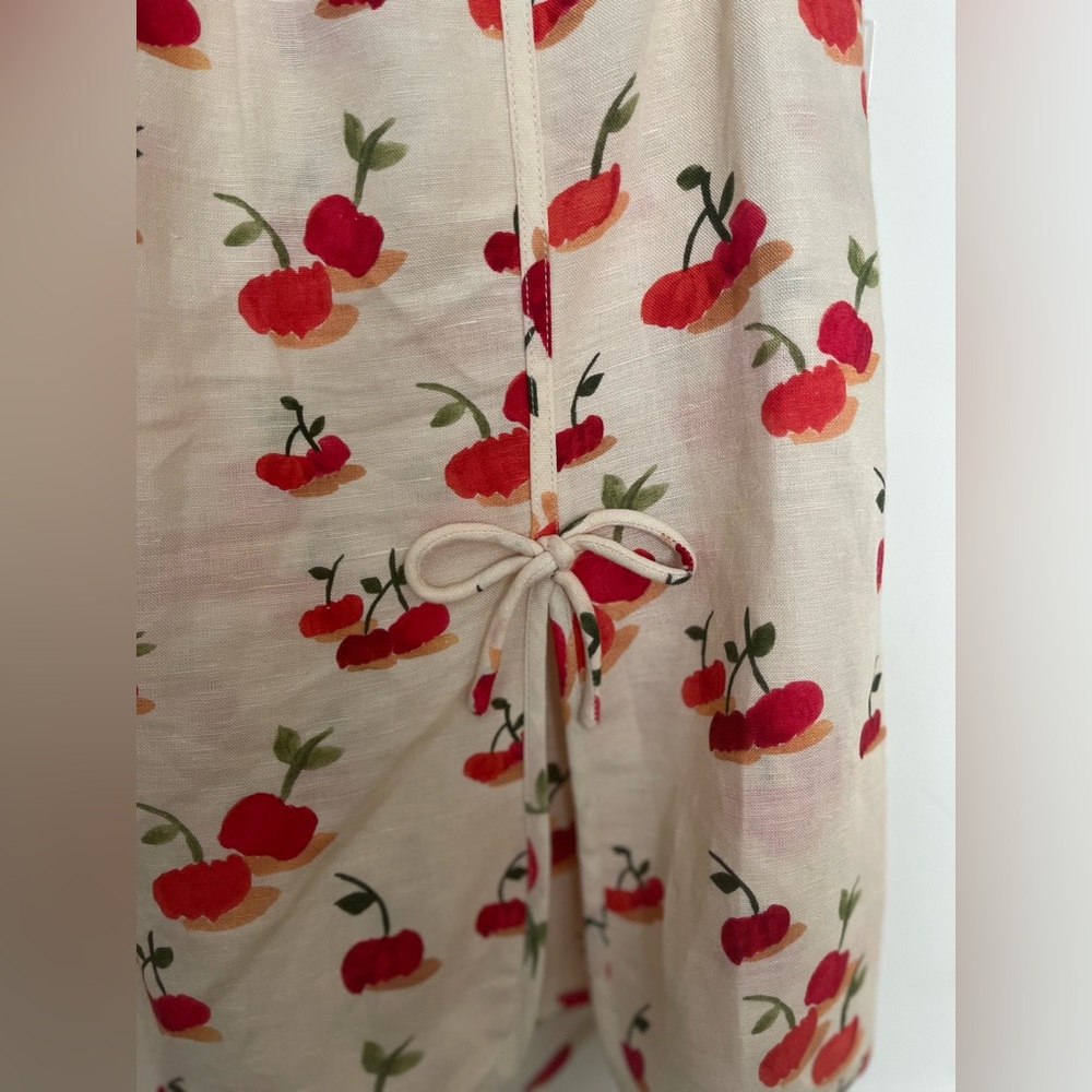 FARM Rio Cream Mini Skort with Orange Cherry Print - Picture 6 of 7